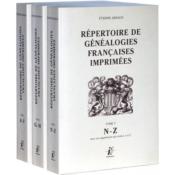 REPERTOIRE DE GENEALOGIES FRANCAISES IMPRIMEES